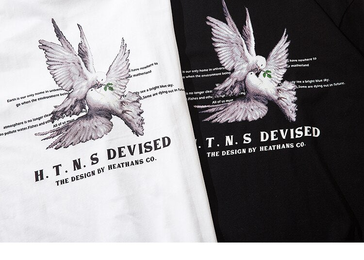 HTNS HEATHANSN Peace Dove T-Shirt ,  - Streetwear T-Shirt - Slick Street