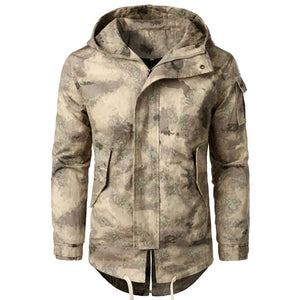 Tie-Die Combat Cargo Jacket Khaki, XS - Streetwear Jacket - Slick Street