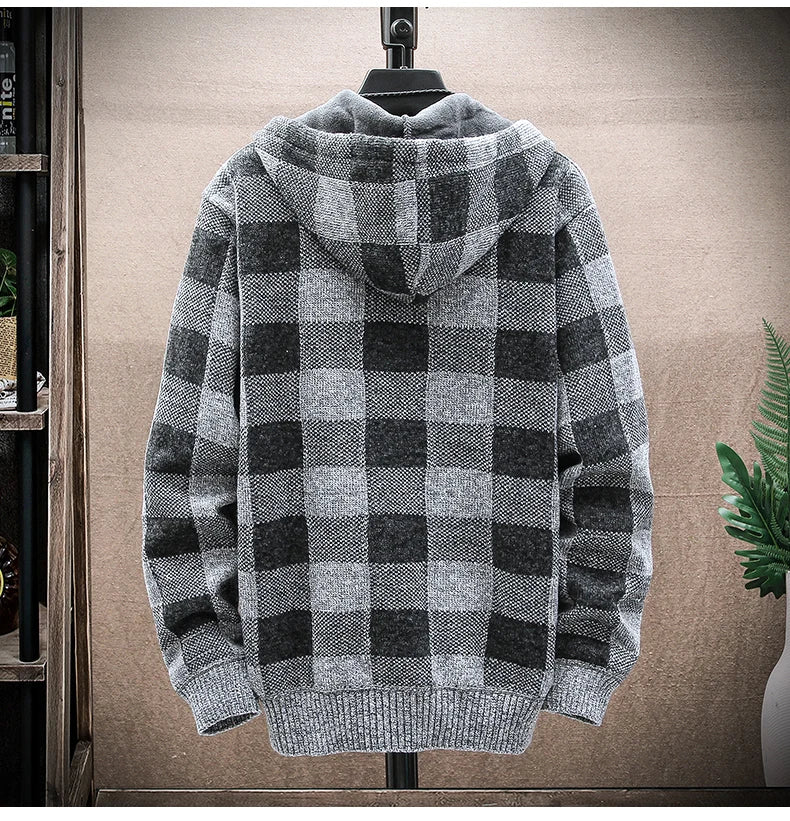 Plaid Chore Zipper Hoodie , - Streetwear Hoodie - Slick Street