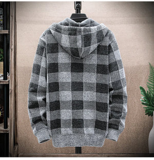 Plaid Chore Zipper Hoodie , - Streetwear Hoodie - Slick Street