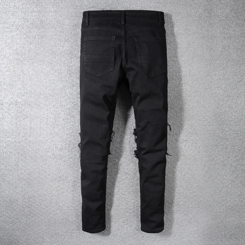 Black Stretchable Slim fit Pants , - Streetwear Pants - Slick Street