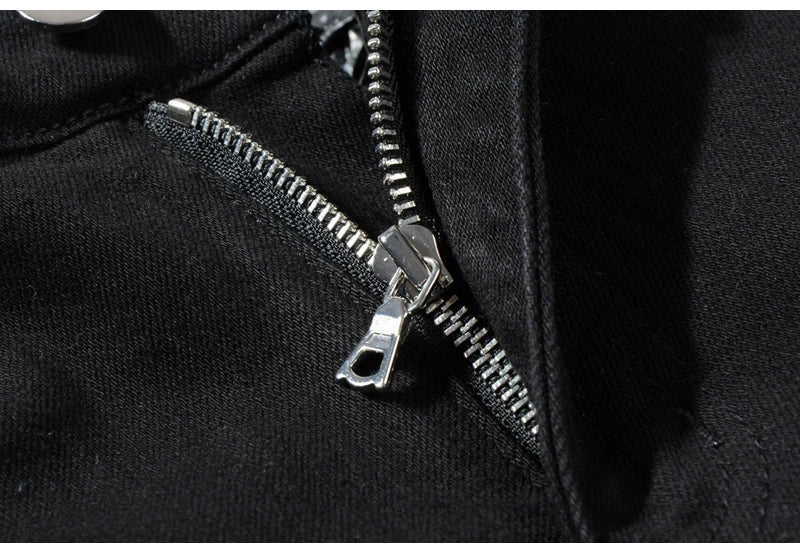 Black Stretchable Slim fit Pants , - Streetwear Pants - Slick Street