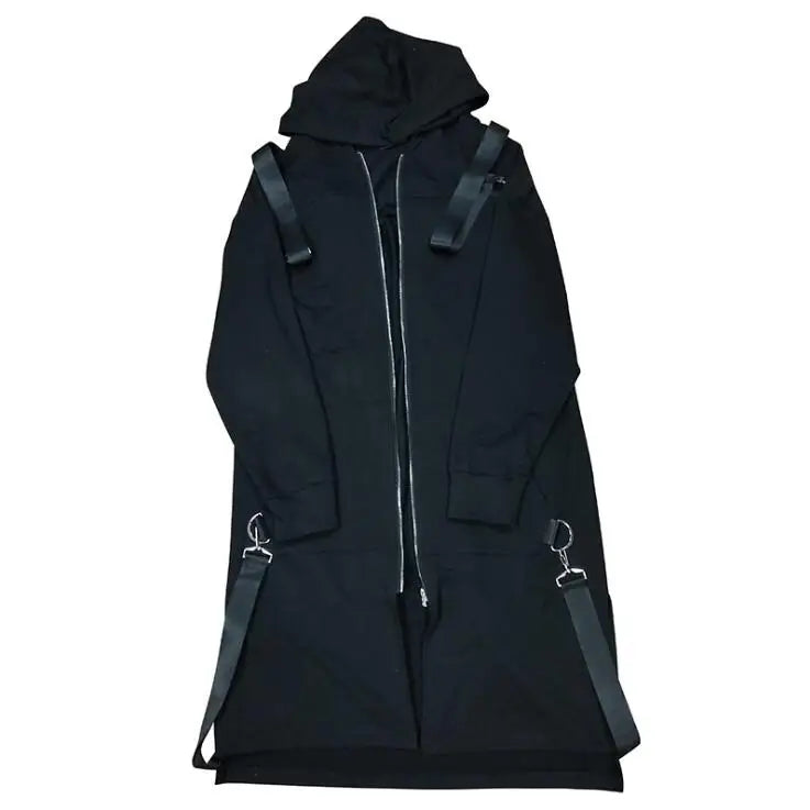 Dark Punk Long Coat , - Streetwear Coat - Slick Street