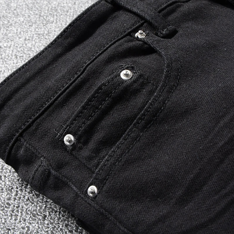 Black Stretchable Slim fit Pants , - Streetwear Pants - Slick Street