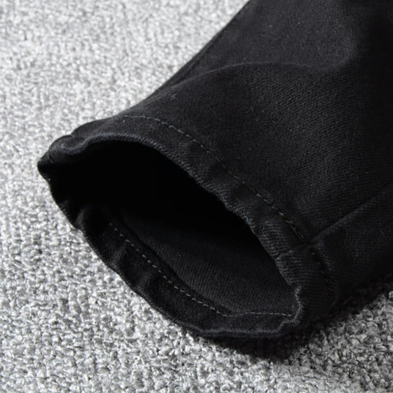 Black Stretchable Slim fit Pants , - Streetwear Pants - Slick Street