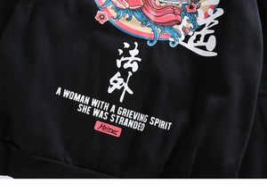 Red Demon of the Strait Logo Kangaroo Pocket Hoodie ,  - Streetwear Hoodie - Slick Street