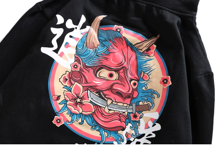 Red Demon of the Strait Logo Kangaroo Pocket Hoodie ,  - Streetwear Hoodie - Slick Street