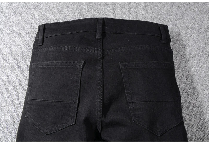 Black Stretchable Slim fit Pants , - Streetwear Pants - Slick Street