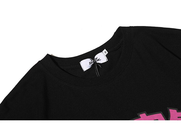 Japanese Anime Fire Girl T-Shirt ,  - Streetwear T-Shirt - Slick Street