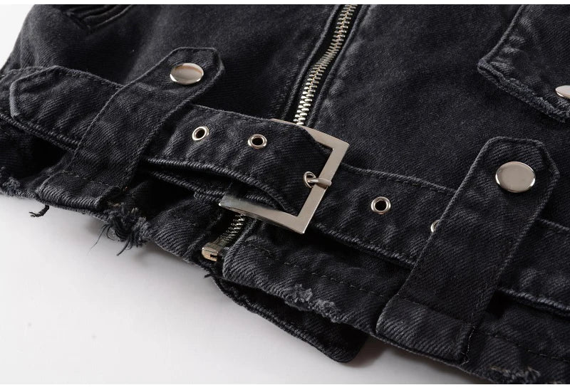 Multi Zippers And Buckles Jacket , - Streetwear Jacket - Slick Street