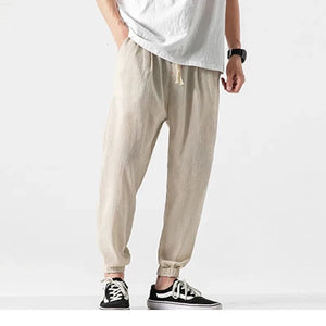 Drawstring Cropped Elastic Waist Casual Pants ,  - Streetwear Pants - Slick Street