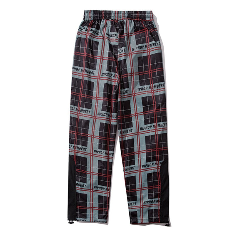 HIPHOP Checkered Patchwork Pants ,  - Streetwear Pants - Slick Street