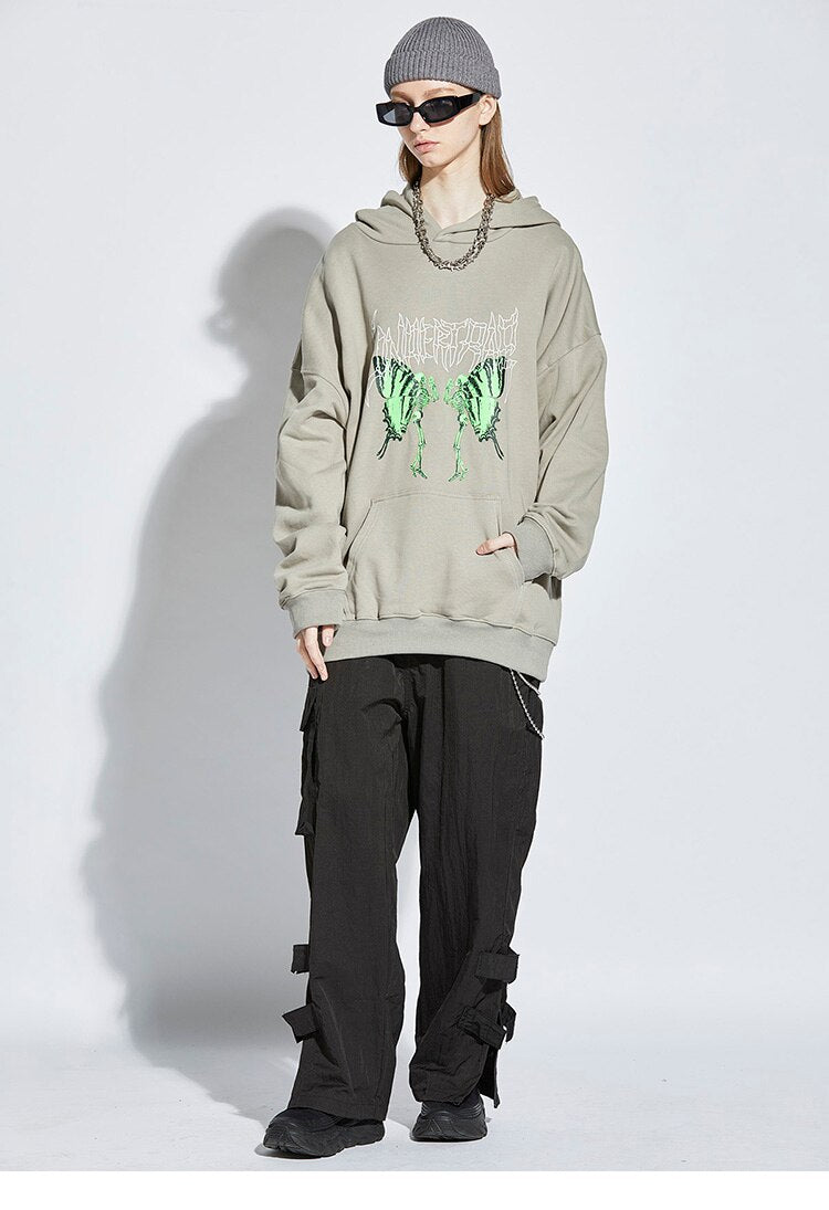 UNTP Caterpillar Skeleton Pullover Hoodie ,  - Streetwear Hoodie - Slick Street