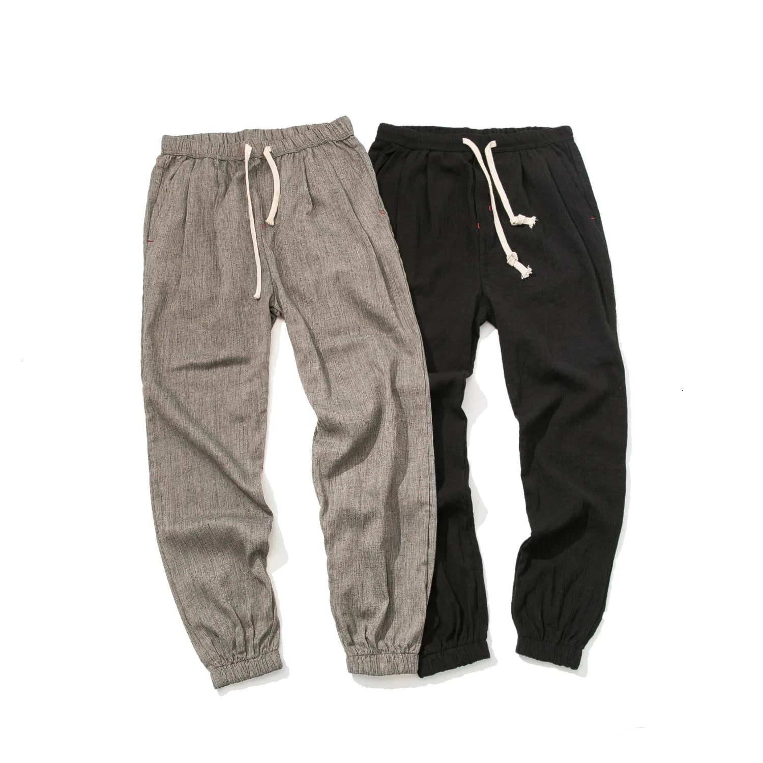 Drawstring Cropped Elastic Waist Casual Pants ,  - Streetwear Pants - Slick Street