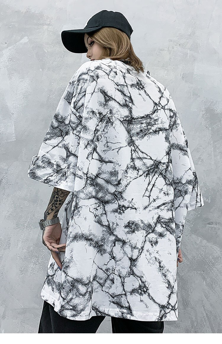Butterfly Art Tie Die Long T-Shirt ,  - Streetwear T-Shirt - Slick Street