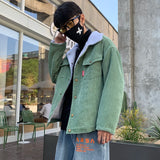 PTV1 Corduroy Jacket Green, XS - Streetwear Jacket - Slick Street