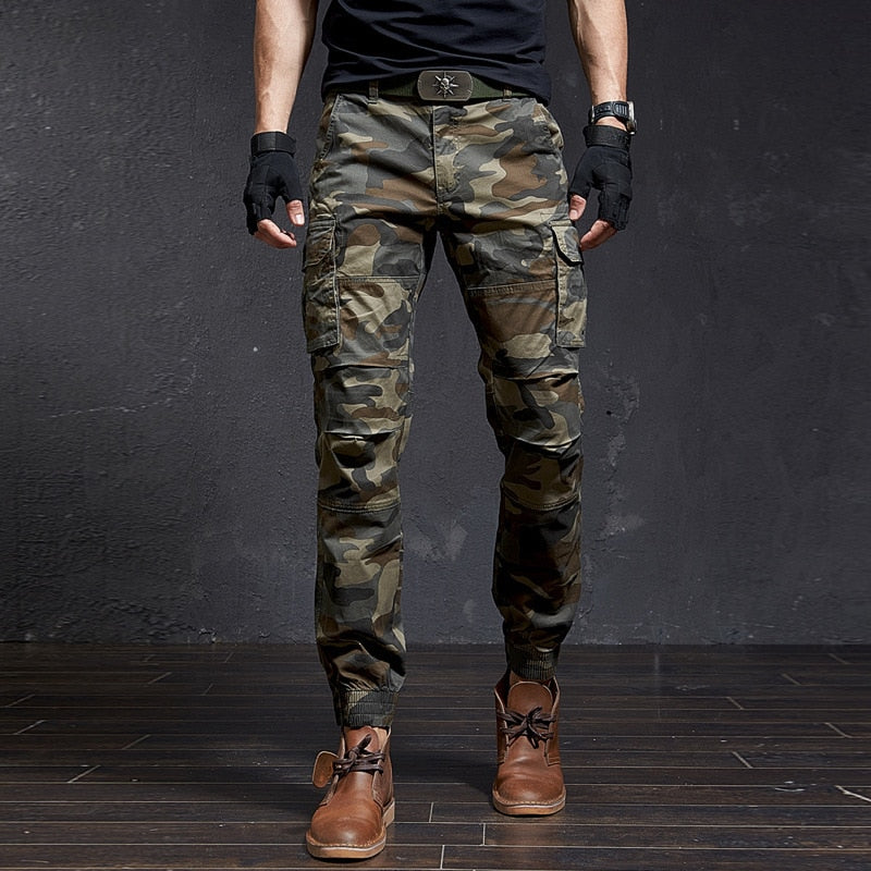 Classic IV Combat Cargo Pants 28, Yellow Camouflage - Streetwear Pants - Slick Street