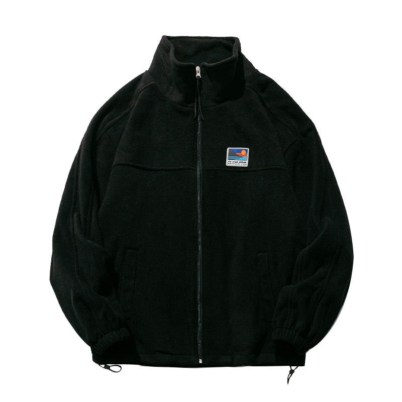 New Heights Fleece Bomber Jacket Black, XS - Streetwear Jacket - Slick Street