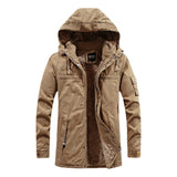 Tactical Parka Zipper Jacket Khaki, M - Streetwear Jacket - Slick Street