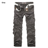 Rib Style Multi Pocket Pants Grey, 28 - Streetwear Pants - Slick Street