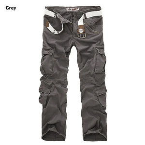 Rib Style Multi Pocket Pants Grey, 28 - Streetwear Pants - Slick Street
