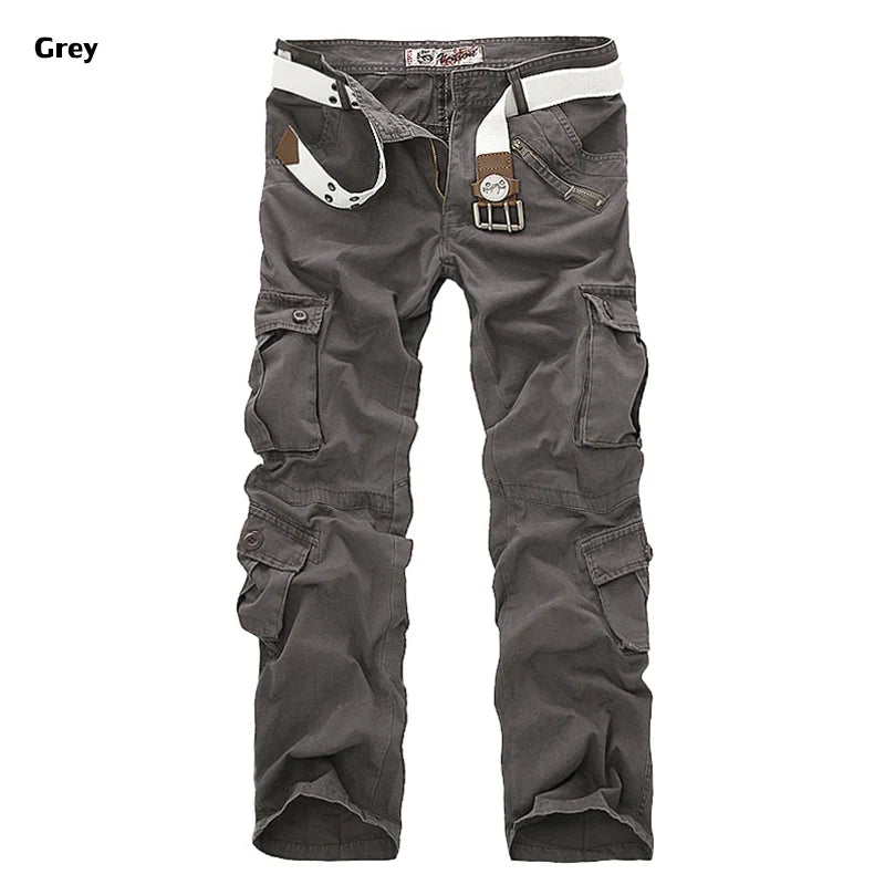 Rib Style Multi Pocket Pants Grey, 28 - Streetwear Pants - Slick Street