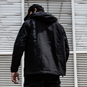 MASTER Black Windbreaker Parka Jacket ,  - Streetwear Jacket - Slick Street