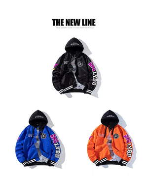 K.LYBD Stripe Waist And Sleeve Hoodie ,  - Streetwear Hoodie - Slick Street