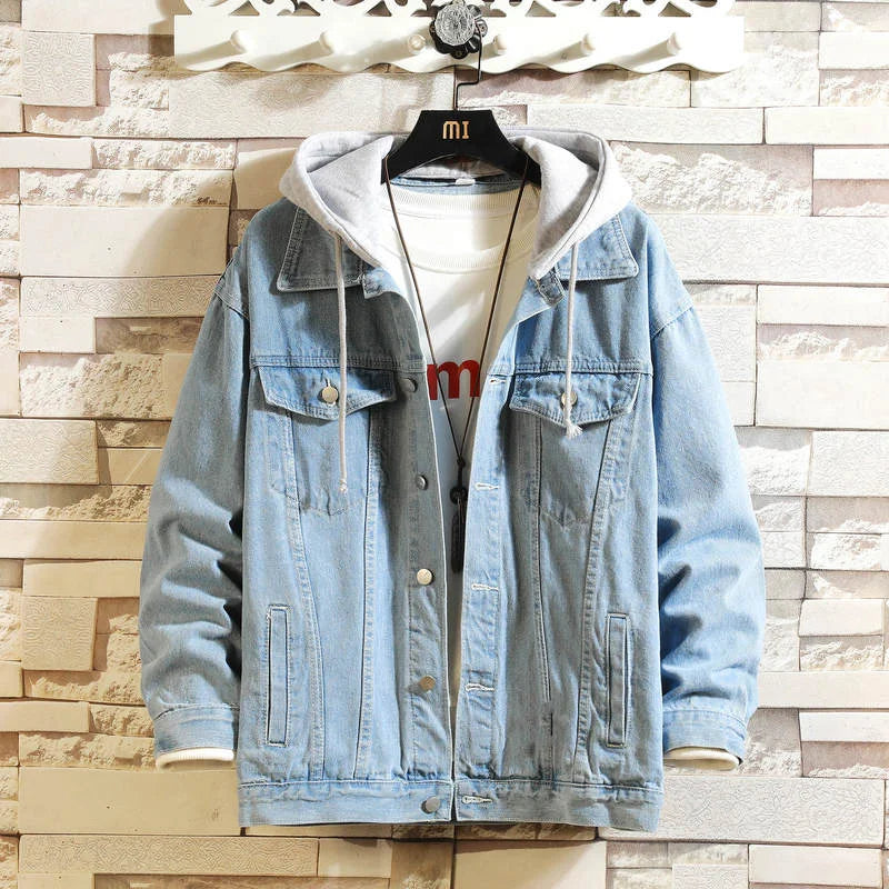 Multi Pockets Elastic Waist jacket Blue, M - Streetwear Jacket - Slick Street