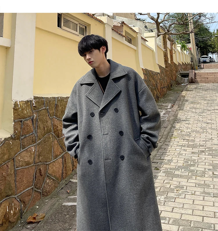 Long Dust Double Breasted Trench Coat ,  - Streetwear Coat - Slick Street