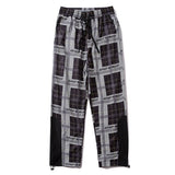 HIPHOP Checkered Patchwork Pants XS, Black - Streetwear Pants - Slick Street