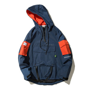 Article 77 Elbow Cargo Pocket Hoodie Navy, XS - Streetwear Hoodie - Slick Street