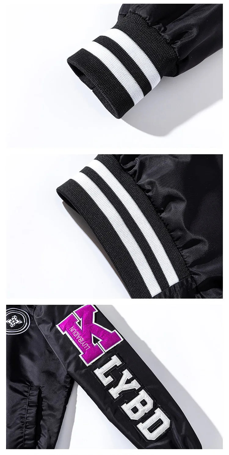 K.LYBD Stripe Waist And Sleeve Hoodie ,  - Streetwear Hoodie - Slick Street