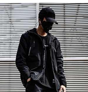 MASTER Black Windbreaker Parka Jacket ,  - Streetwear Jacket - Slick Street