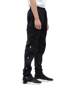 Straight Legging Popper Pants ,  - Streetwear Pants - Slick Street