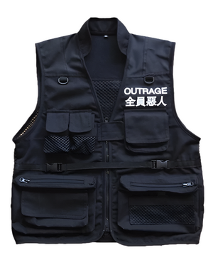 OUTRAGE Vest , - Streetwear Vest - Slick Street