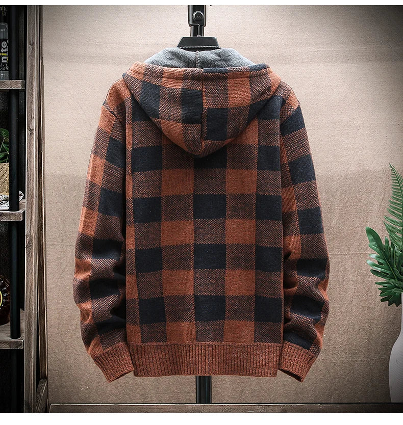 Plaid Chore Zipper Hoodie , - Streetwear Hoodie - Slick Street