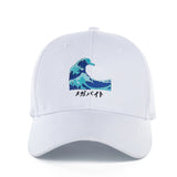 Aesthetic Ocean Waves Cap White, One Size - Streetwear Cap - Slick Street