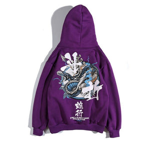 Orchid Serpent King Hoodie ,  - Streetwear Hoodie - Slick Street