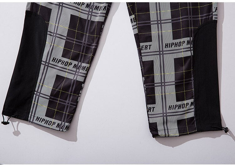 HIPHOP Checkered Patchwork Pants ,  - Streetwear Pants - Slick Street