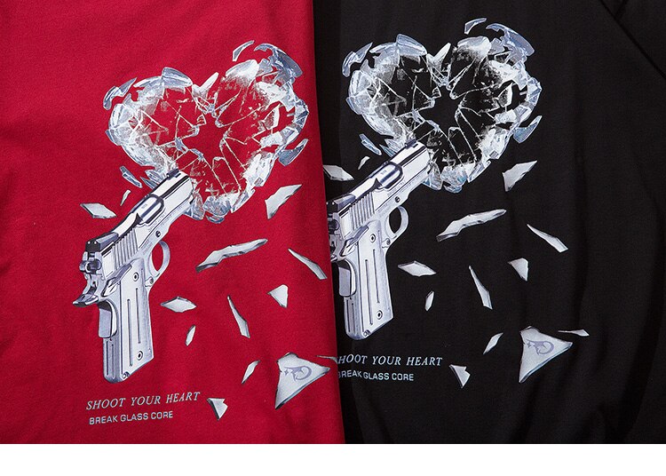 PLANET ONE SHOOT YOUR HEART T-Shirt , - Streetwear T-Shirts - Slick Street