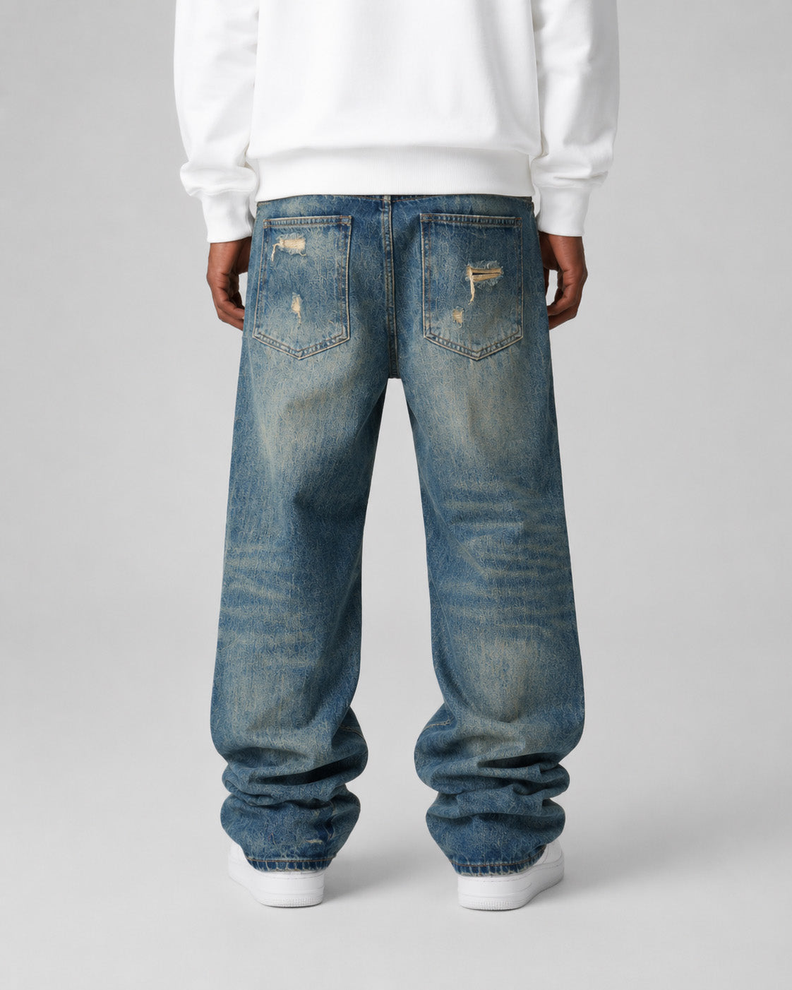 Indigo 26 Distressed Jeans , - Streetwear Jeans - Slick Street