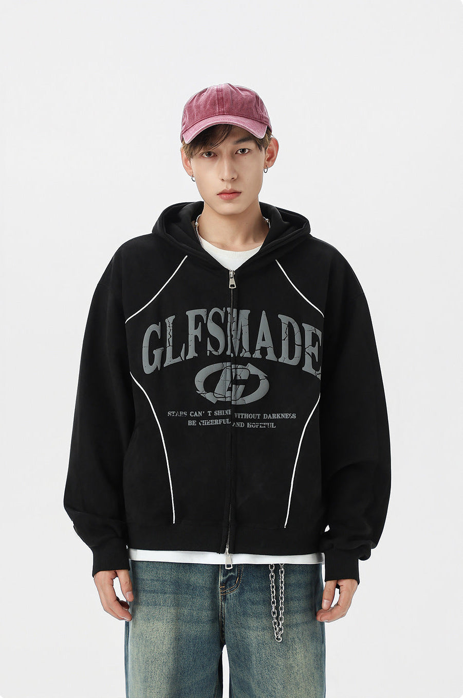 Retro Suede Zip Hoodie , - Streetwear Hoodie - Slick Street