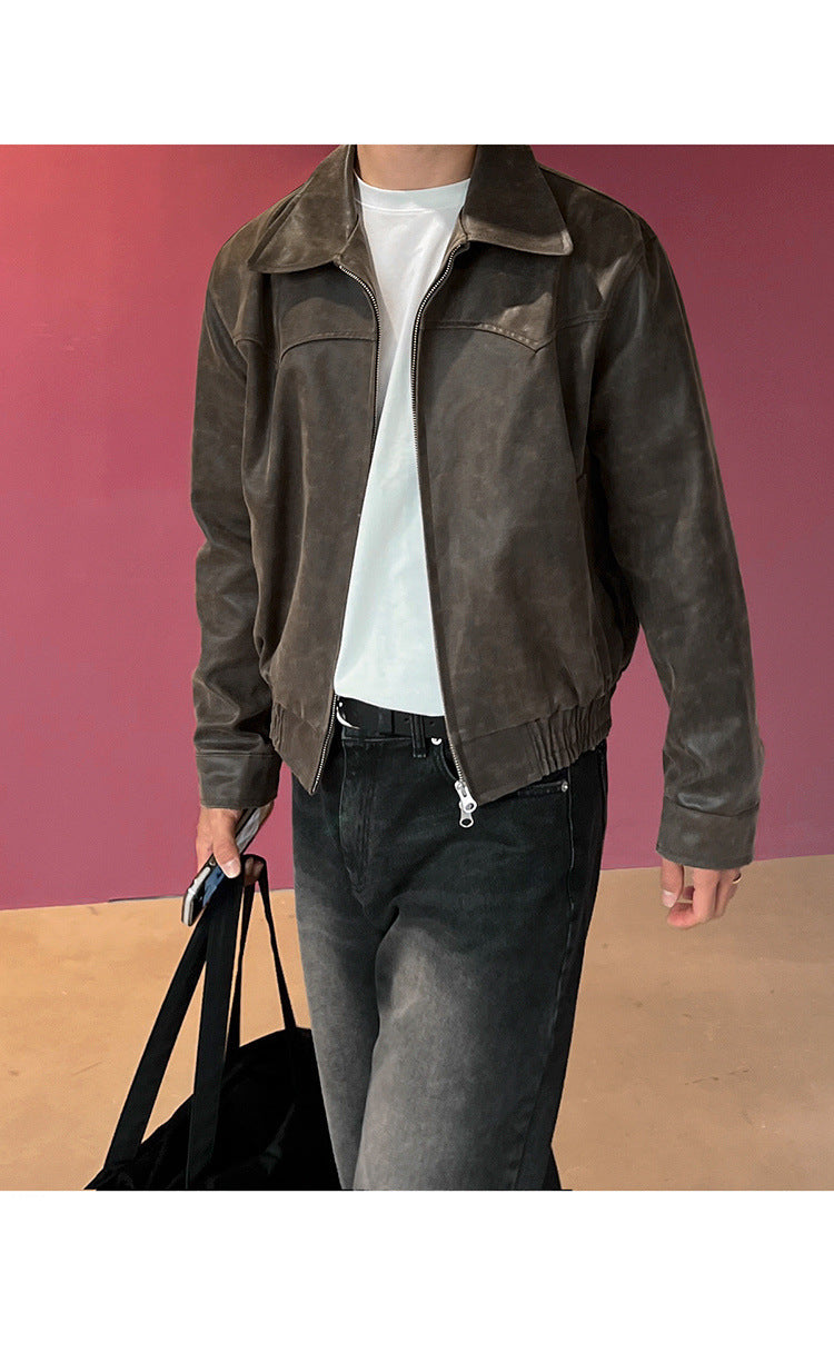 Vintage K Leather Jacket , - Streetwear Jacket - Slick Street