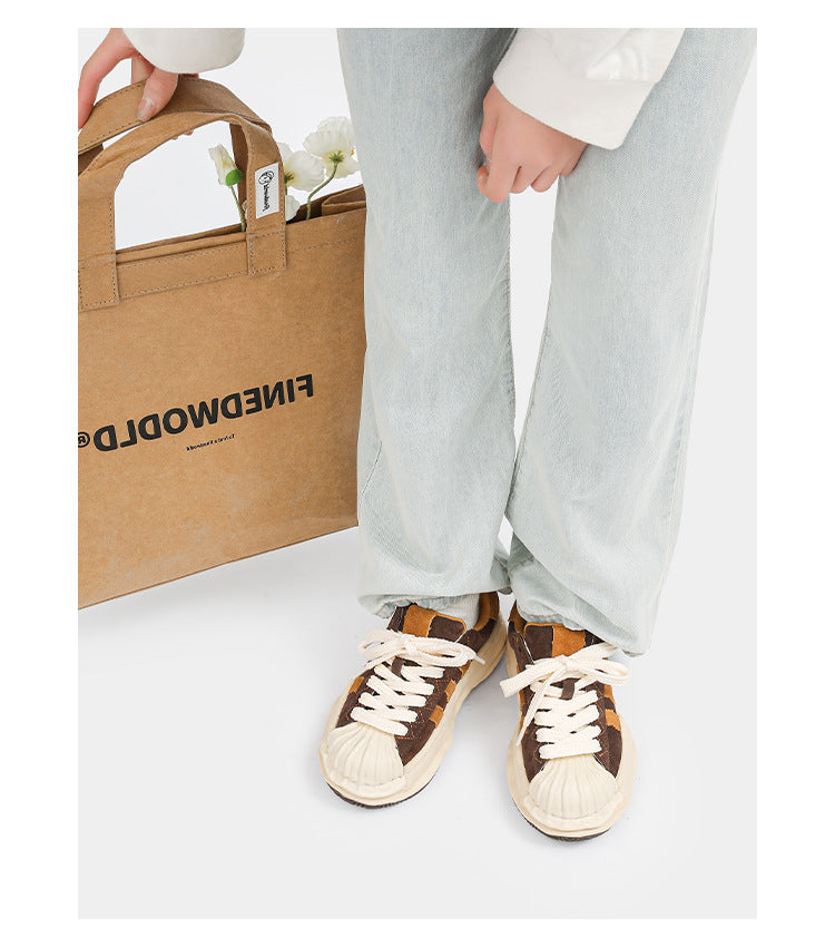 Ripple Suede Sneakers - Brown