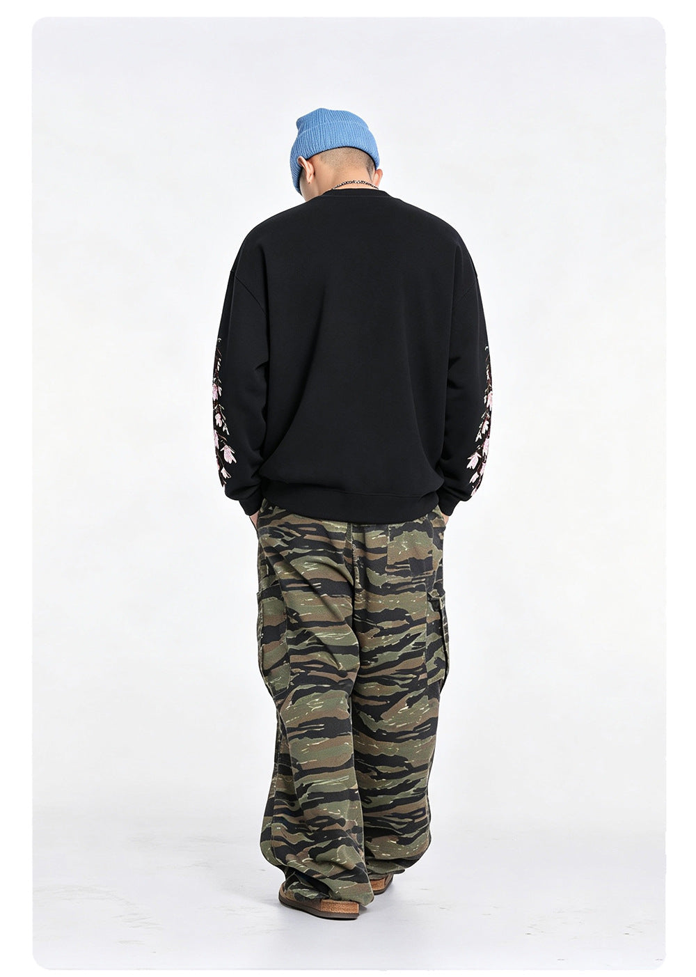 Floral Waffle Knit Long Sleeve , - Streetwear Long Sleeve - Slick Street