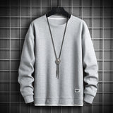 Casual Crewneck Sweatshirt Light Grey, XS - Streetwear Sweatshirts - Slick Street