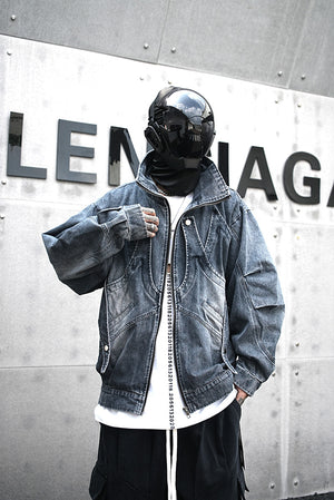 Heavy Duty Loose Denim Jacket , - Streetwear Jacket - Slick Street