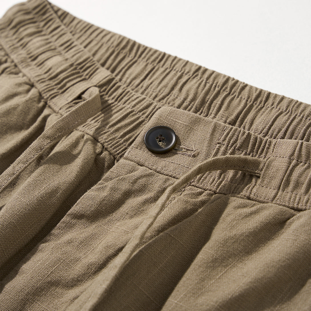 Linen Wide Leg Pants , - Streetwear Pants - Slick Street