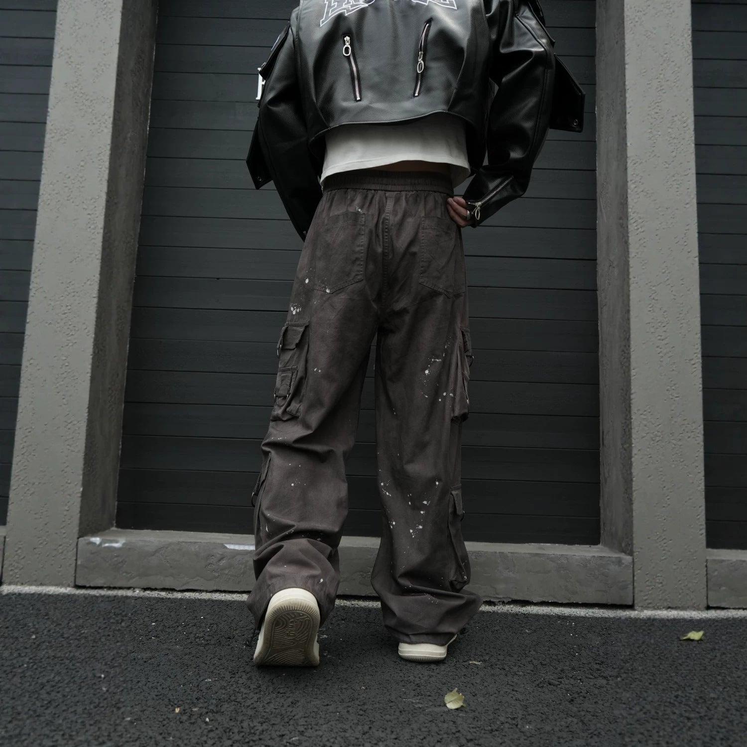 Stone Distressed Cargo Pants , - Streetwear Cargo Pants - Slick Street